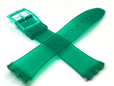 Pulseira de relógio masculina vintage de plástico verde transparente 17 mm Swatch comprar usado  Enviando para Brazil