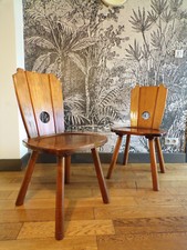 Paire chaise brutaliste d'occasion  Champigneulles