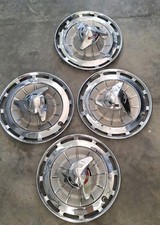 1962 Chevrolet Impala 14” vermelho branco azul calotas giratórias tampas de roda, conjunto de 4 comprar usado  Enviando para Brazil