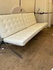 Seater white leather for sale  KNEBWORTH
