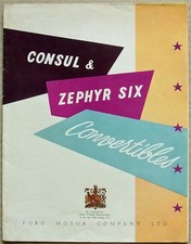 Folheto de vendas de carros Ford Consul & Zephyr 6 conversíveis outubro 1953 #M2112/1053 comprar usado  Enviando para Brazil