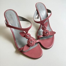 RARO Sergio Rossi Vintage Y2K Rosa Forma de T Sandálias Salto Tamanho 36 em Rosa comprar usado  Enviando para Brazil