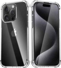 Capa transparente para iPhone 15 14 16 Pro Max 16 13 12 11 8 7 SE à prova de choque telefone comprar usado  Enviando para Brazil