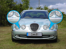FIT TO JAGUAR S-TYPE 99-04 STYPE FRONT WASHER HEADLIGHT NOZZLE COVER BUMPER L+R na sprzedaż  PL