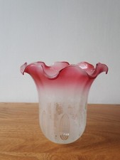 Vintage cranberry etched for sale  LAUNCESTON