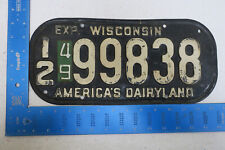 Wisconsin license plate for sale  Castleton