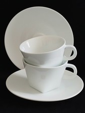 2 conjuntos de pires de xícaras de café de porcelana branca Nespresso Big Game Design N1728/N1908 comprar usado  Enviando para Brazil