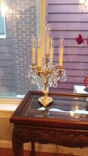 candelabro español latón y cristal segunda mano  Embacar hacia Mexico