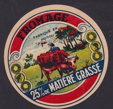 Ancienne étiquette fromage d'occasion  France