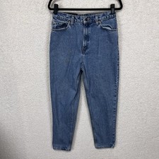 Jeans feminino Levi's 521 ajuste cônico perna cônica 12 jeans azul curto vintage comprar usado  Enviando para Brazil