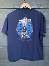 Camisa Longboard Masculina Vintage Y2K Woodys XL Surf Skate Havaí Pin Up Surf Azul comprar usado  Enviando para Brazil
