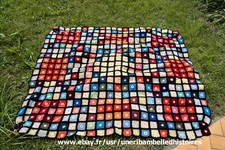 Couverture plaid patchwork d'occasion  Beuzeville