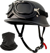 Capacete de motocicleta estilo alemão meio capacete boné caveira masculino adulto tamanho grande comprar usado  Enviando para Brazil