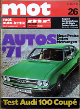 MOT 26/70 Test Audi 100 Coupé, Autos 1971, Peugeot 504 Diesel, Fiat 128 Kombi comprar usado  Enviando para Brazil