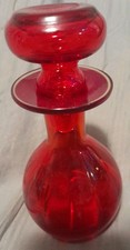 Red art glass for sale  Lockwood