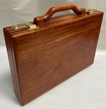 Usado, Vintage Retrô Moderno Maciço Mogno Madeira Maciça Estojo Anexo (A40) comprar usado  Enviando para Brazil