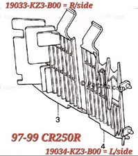 Honda cr250r radiator for sale  Haughton