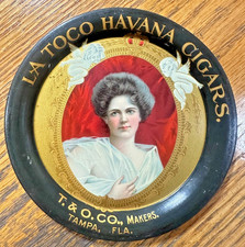 BANDEJA DE PONTA CHARUTOS LA TOCO HAVANA T. & O. CO. MAKERS TAMPA, FLA. VICTORIAN LADY comprar usado  Enviando para Brazil