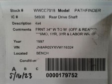 Rear drive shaft for sale  Toledo