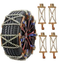 (764) Cadenas antideslizantes universales para nieve para neumático de rueda de coche o furgoneta. Juego de 4 segunda mano  Embacar hacia Mexico
