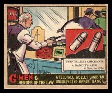 1936 Gum G-Men & Heroes of the Law #93 A Telltale Bullet Lands An... Muito bom/ex *f1 comprar usado  Enviando para Brazil