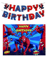 Spiderman birthday banner for sale  GLASGOW