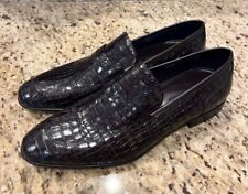 Mocassim Masculino Corrente Couro Marrom Escuro Estampa de Crocodilo Tamanho 44 comprar usado  Enviando para Brazil