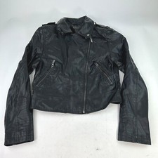Jaqueta de couro sintético preta feminina Lika Rulla tamanho M manga longa motocicleta  comprar usado  Enviando para Brazil
