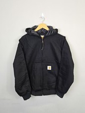 Jaqueta Carhartt Retrabalhada Masculina Grande Preta Manga Longa Com Capuz Zíper Completo comprar usado  Enviando para Brazil
