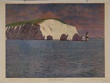 Mural de parede com estampa de arte Cottagecore paisagem costa inglesa ilha de Wight comprar usado  Enviando para Brazil