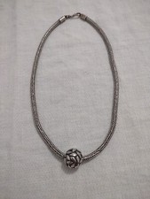 Colar e pingente de bola de prata esterlina 925 corda de cobra tecido Bali pesado 43 G! comprar usado  Enviando para Brazil