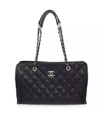 Autêntica bolsa de couro preta Chanel Caviar French Riviera em excelente estado usado comprar usado  Enviando para Brazil