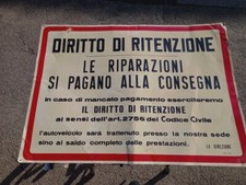 Altes werkstattschild italien gebraucht kaufen  Stuttgart