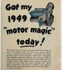 1949 Champion motor de popa anúncio motor barco de pesca mágico vintage DWTT3, usado comprar usado  Enviando para Brazil