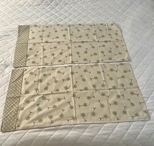 4 peças. Palmeiras, 2 fronhas, lençol king fitted, painel cortina janela 72x75, usado comprar usado  Enviando para Brazil
