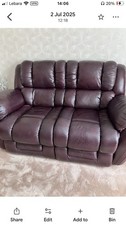 Leather sofa 2seater for sale  GOREBRIDGE