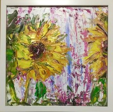 Quadro girasoli dipinto usato  Novara