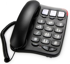 Telefone sênior com fio botões grandes foto discagem rápida alto-falante volume Boost Ale comprar usado  Enviando para Brazil