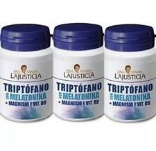 Pack 3x TRIPTOFANO con MELATONINA + MAGNESIO + VITAMINA B 60cps. LAJUSTICIA comprar usado  Enviando para Brazil
