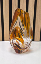 Vintage Kristallglas Vase Amber Klar 60er 70er Mid Century Modern Murano Stil comprar usado Vintage Kristallglas Vase Amber Klar 60er 70er Mid Century Modern Murano Stil comprar usado  Enviando para Brazil