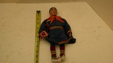 VINTAGE ARTIST DOLL NATIVE AMERICAN STYLE FIGURE HANDCRAFTED WOODEN HEAD & HANDS comprar usado  Enviando para Brazil