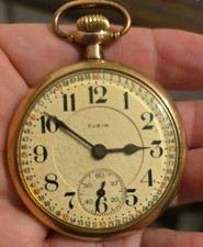 Antigo 1921 Elgin Father Time GF relógio de bolso ferrovia grau A 464 21J LEIA, usado comprar usado  Enviando para Brazil