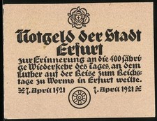 Notgeld umschlag erfurt gebraucht kaufen  Berlin