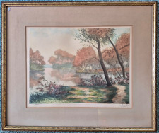 Antique aquatint etching for sale  Escondido