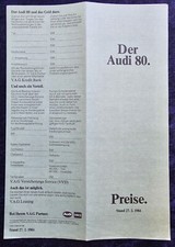 Audi preisliste 1984 gebraucht kaufen  Vechta