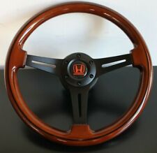 Volante de madeira serve para HONDA madeira 350mm sem adaptador de cubo comprar usado  Enviando para Brazil