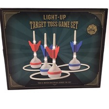 Light Up Target Toss Party Game Set HAPPY HOUR 4 LED dardos de gramado brilham no escuro, usado comprar usado  Enviando para Brazil