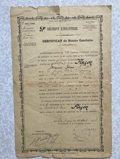 Document certificat bonne d'occasion Document certificat bonne d'occasion  Dun-sur-Meuse