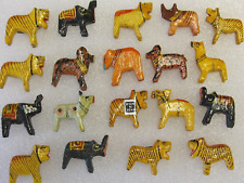 18 CONTAS VINTAGE ANIMAL 3-D ÍNDIA MADEIRA PINTADA À MÃO JOIAS ACHADOS LOTE ARTESANATO NOS, usado comprar usado  Enviando para Brazil