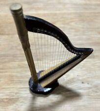 Usado, Harpa musical esculpida em miniatura vintage para casa de bonecas, instrumento musical de madeira +LEIA* comprar usado  Enviando para Brazil